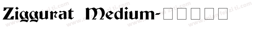 Ziggurat Medium字体转换